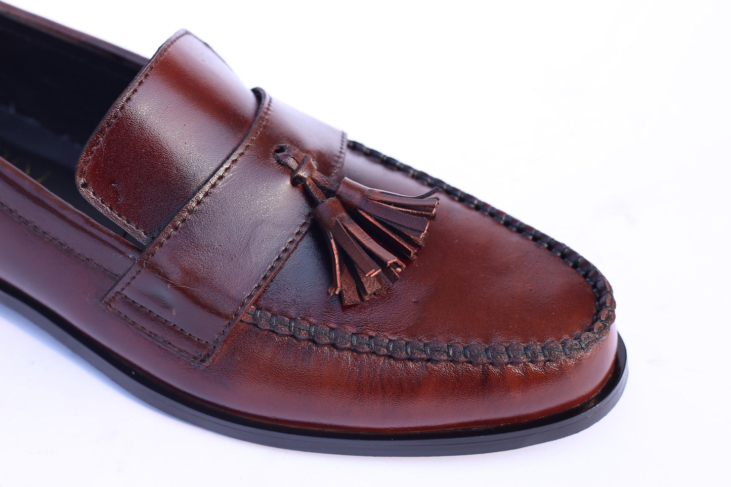 Brown tassle loafers