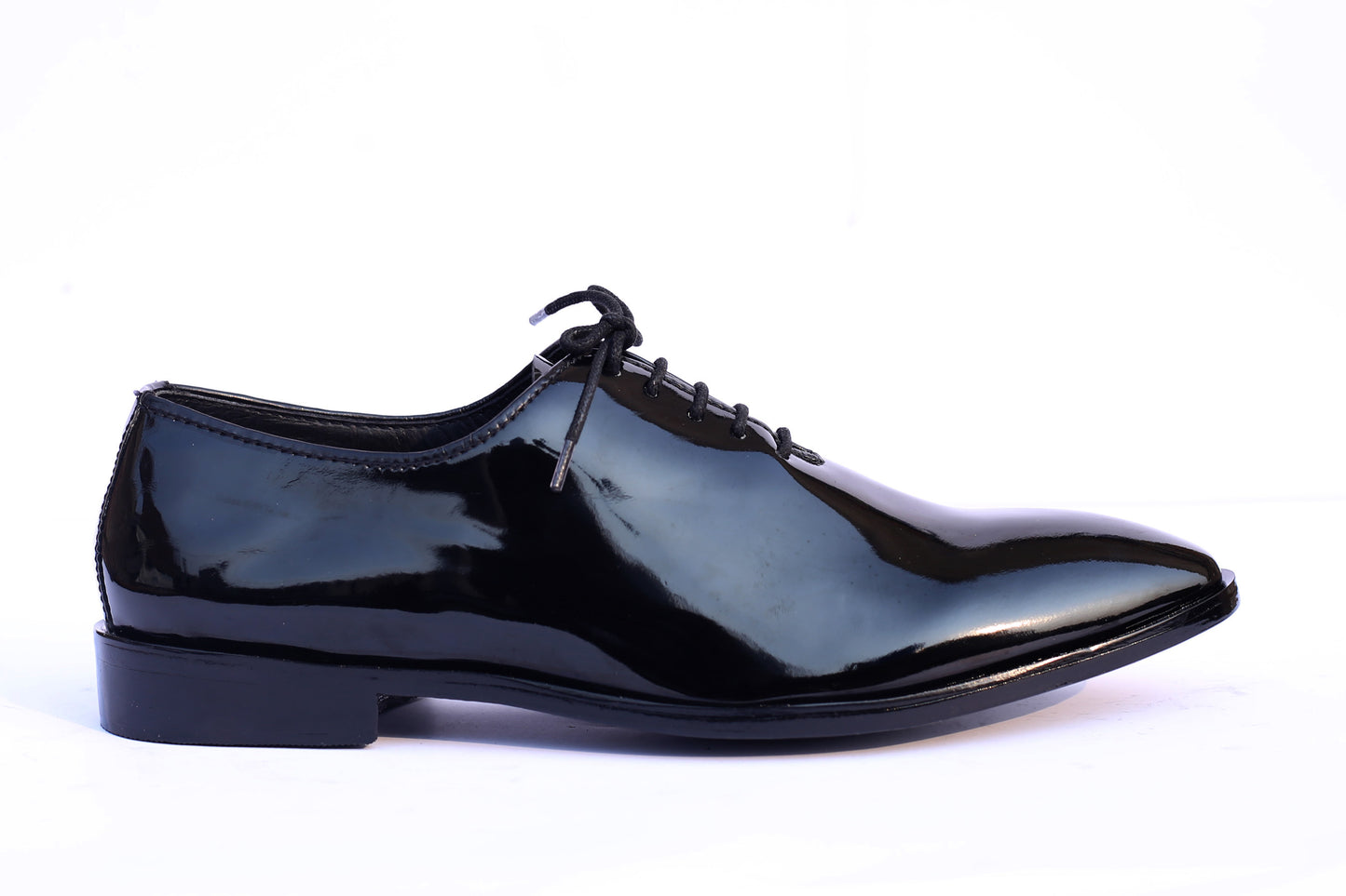 Sleek Black Patent Oxford — High-Gloss Formal Dress Shoes
