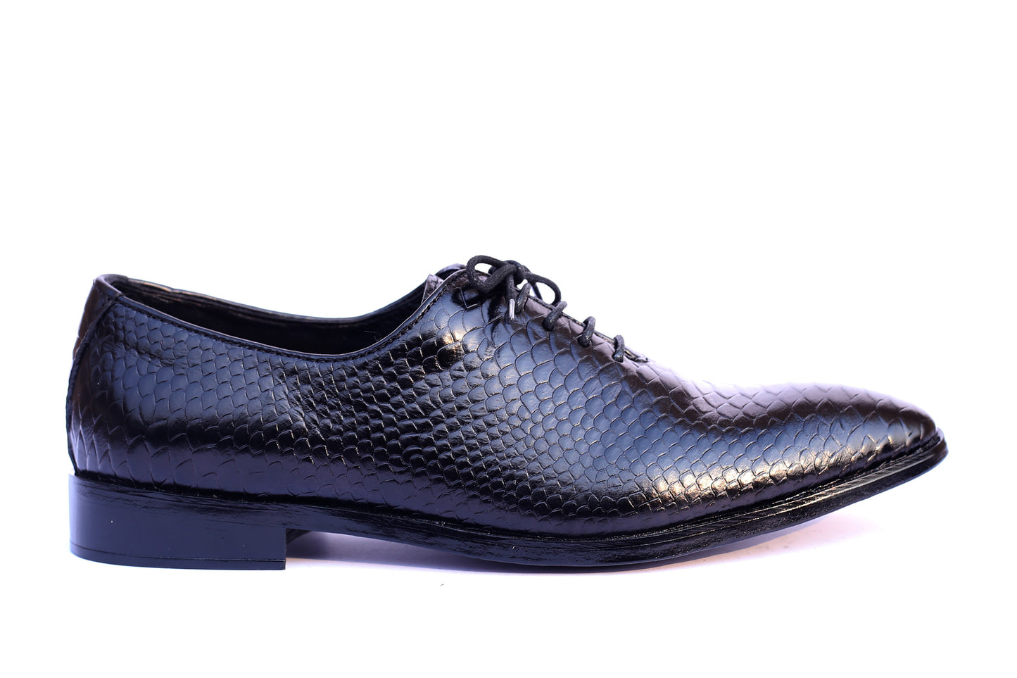 The "Executive Python" Textured Leather Oxford Shoes