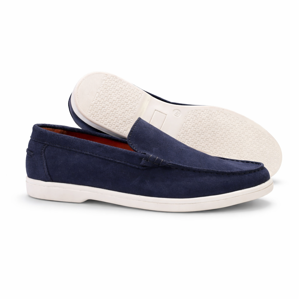 Premium Suede Loafers – Navy Blue