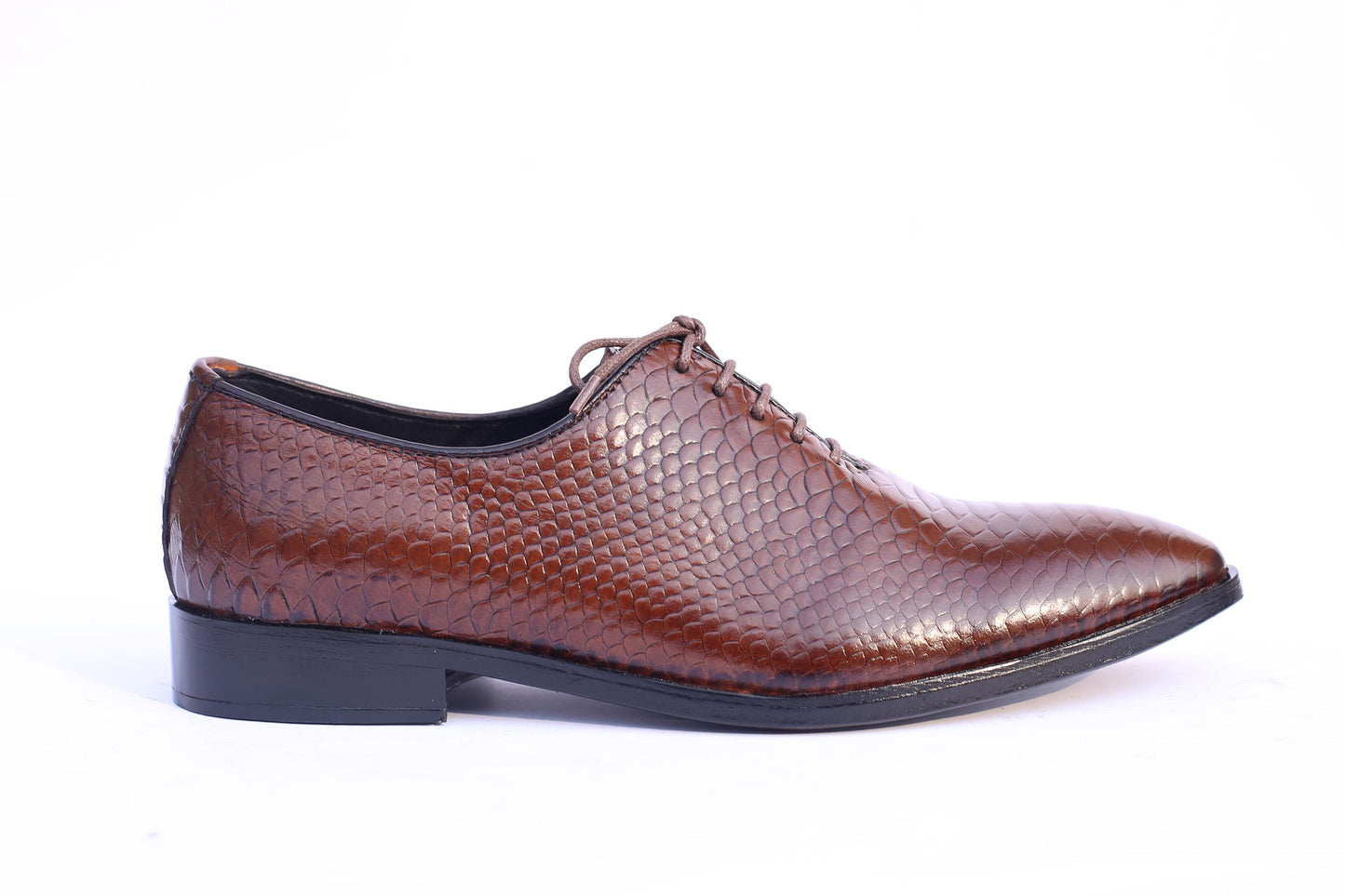 The "Executive Python" Textured Leather Oxford Shoes