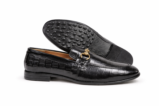 Luxury Croc-Embossed Leather Loafer for Men
