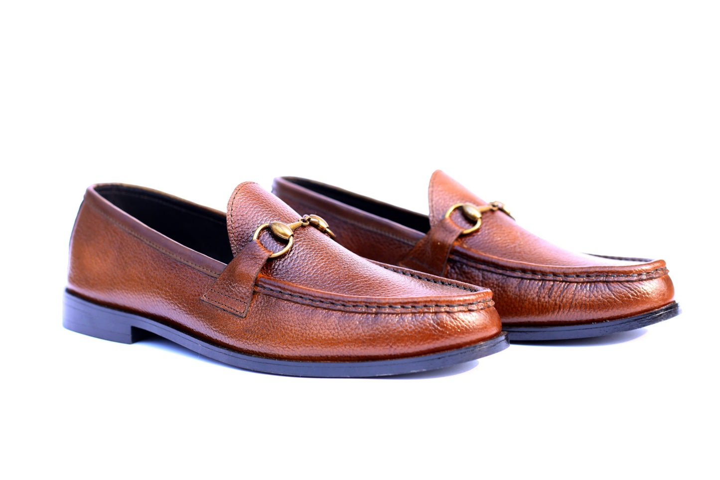 The "Cavendish" Grain Leather Horsebit Loafers - Rich Brown Edition