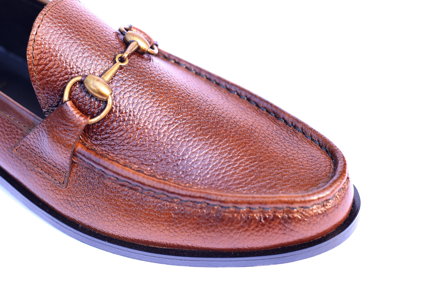 The "Cavendish" Grain Leather Horsebit Loafers - Rich Brown Edition