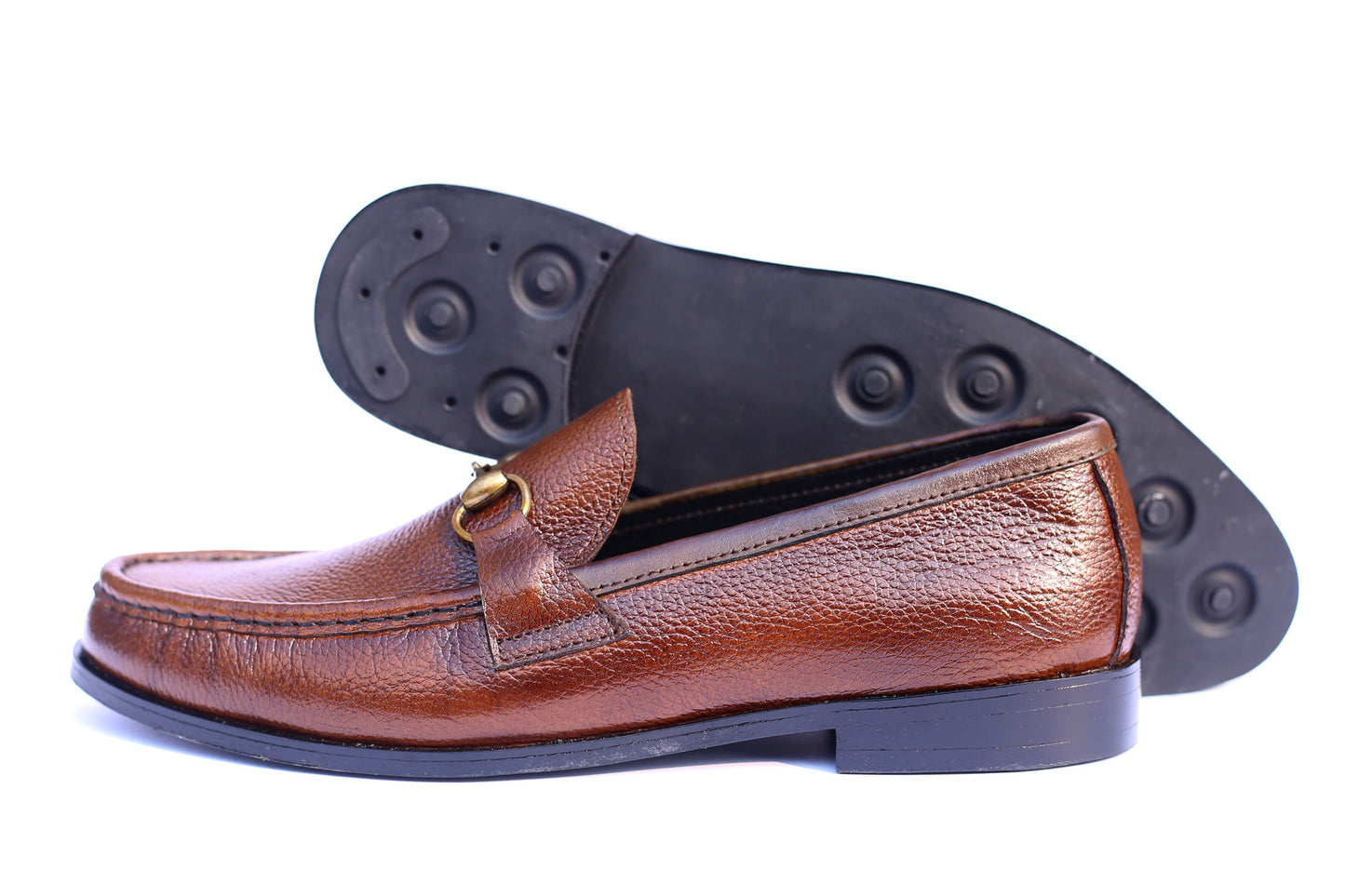 The "Cavendish" Grain Leather Horsebit Loafers - Rich Brown Edition