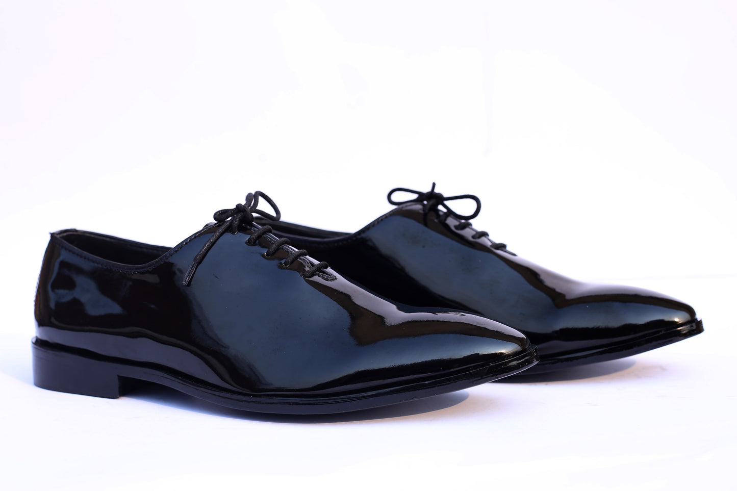 Sleek Black Patent Oxford — High-Gloss Formal Dress Shoes