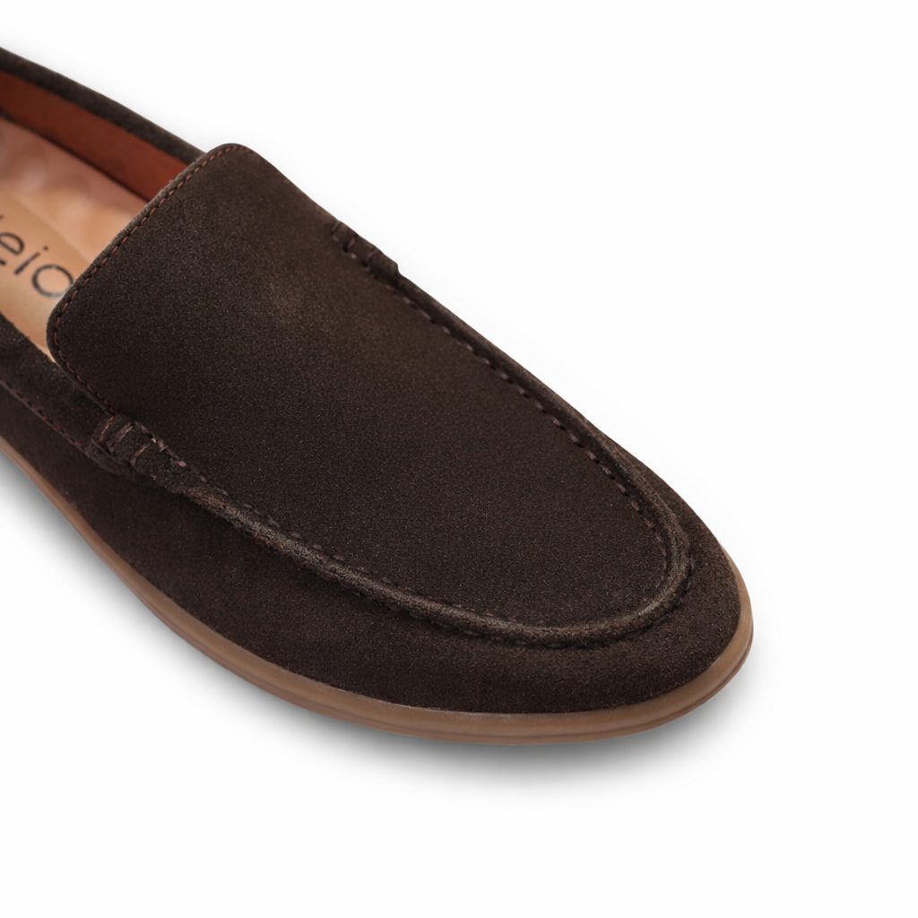 Classic Suede Loafers – Dark Brown