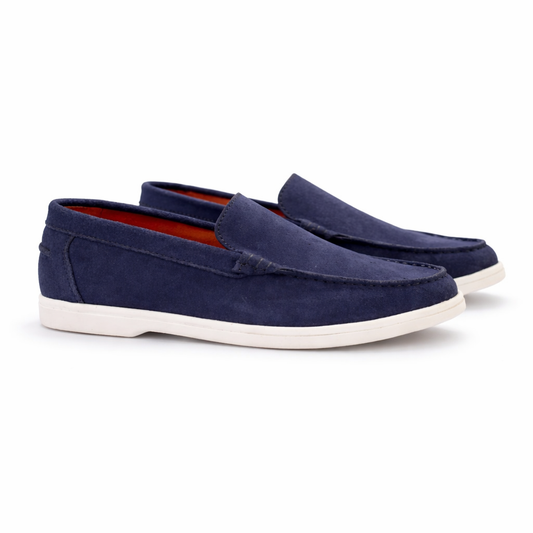 Premium Suede Loafers – Navy Blue