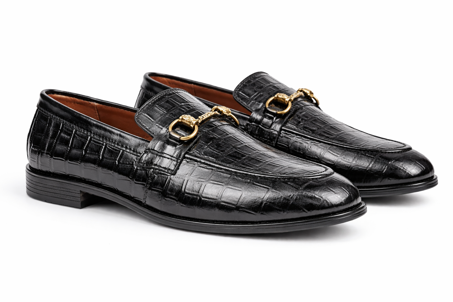 Luxury Croc-Embossed Leather Loafer for Men